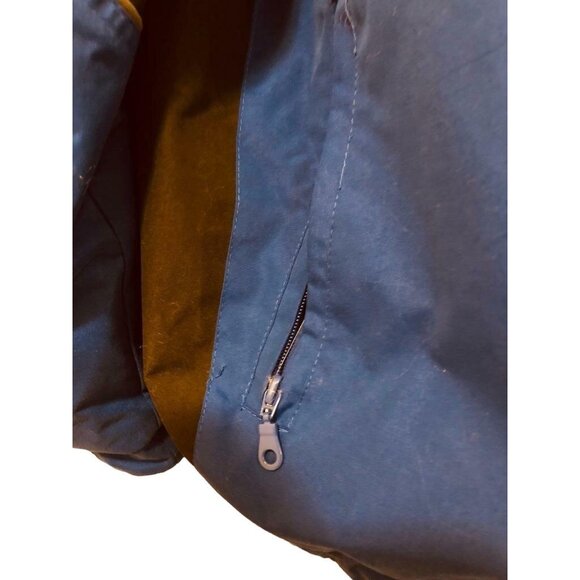 "Planet Earth" Mens Blue & Black Hooded Jacket Reversible - Picture 7 of 11